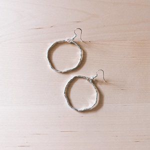 Hand Hammered Hoop Earrings
